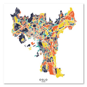 Oslo fargefull kart