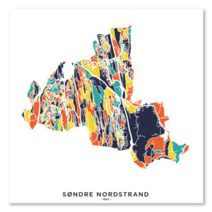 Søndre Nordstrand fargefull kart