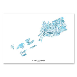Gamle Oslo blå kart