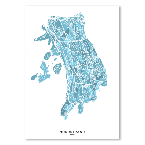 Nordstrand Oslo-blå kart